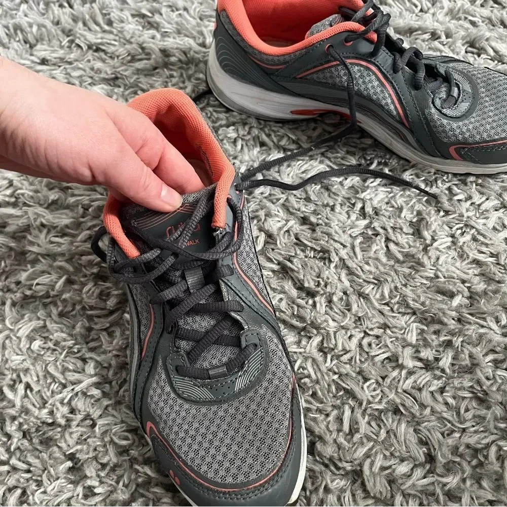 Ryka grey and orange sneakers size 9